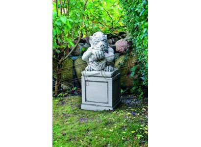 Base pour colonnes, colonne, fondation, jardin, terrasse, figures blanches.